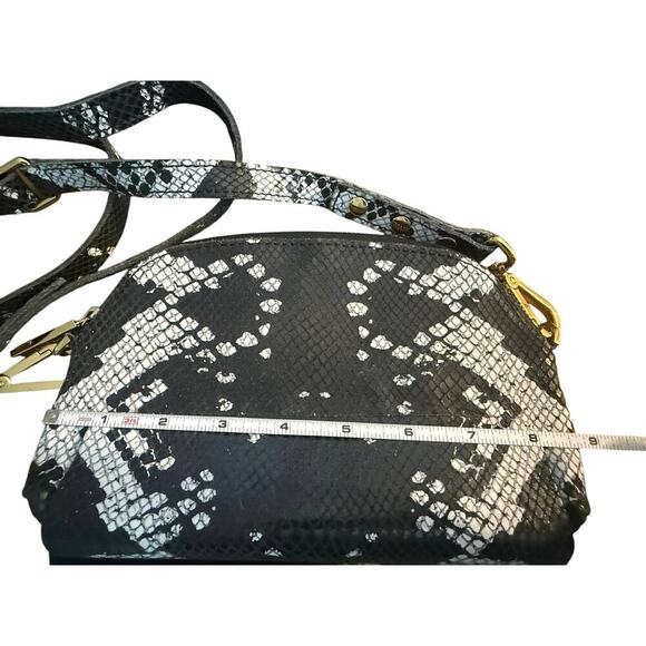 Hammitt Snakeskin Black and White Crossbody - Picture 2 of 6